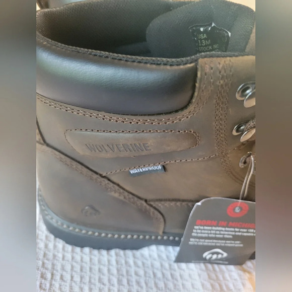 Wolverine Men's Brown Leather Boots - Picture 4 of 14